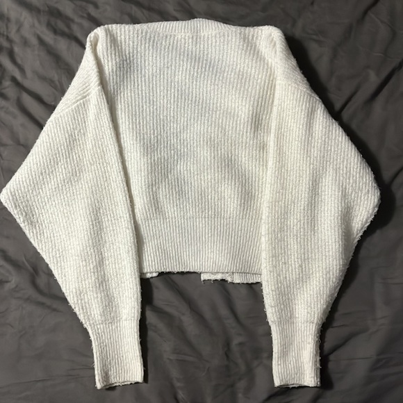 Garage White Ribbed Cardigan - Picture 4 of 4